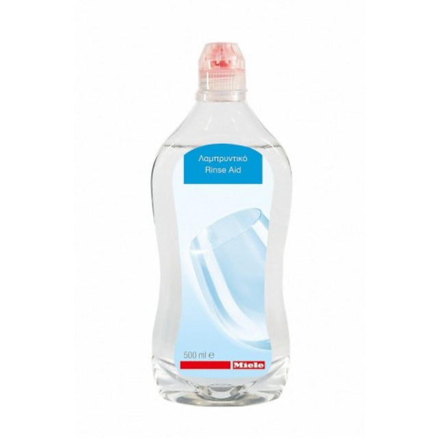 Miele Consumabile Solutie de clatire Miele, pentru masina de spalat vase, CareCollection, 500 ml, formula speciala lasa paharele si vasele stralucitoare protejand in acelasi timp articolele din sticla, impiedica aparitia petelor de apa [11459390/11773120]