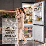 Combina Frigorifica Samus SCX401NFIDE | No Frost, 291L, Clasa E, Inox, 60x60x186cm