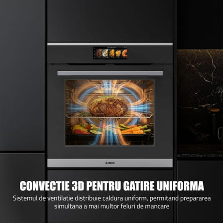 Samus Cuptor incorporabil Cuptor Incorporabil Samus SC634GDT15H | 74L, Electric, 17 Functii, Timer, 59.5x56.8x59.5cm
