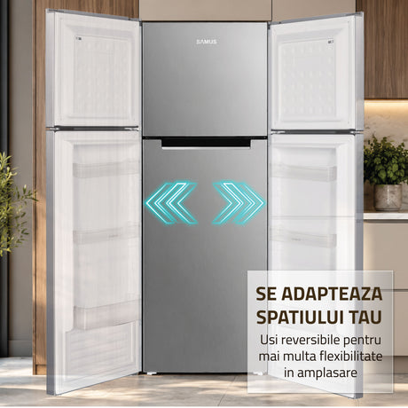 Frigider Samus SX466IE | 2 Usi, Clasa F, 304L, Static