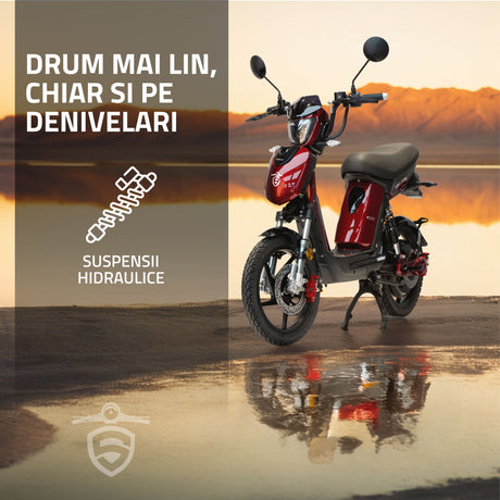 Trotineta Electrica Samus Chicago-18T800-48V26-Red | 48V, 800W, Autonomie 26km, Rosu