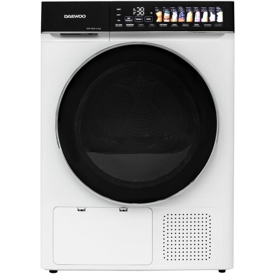 Daewoo Uscator de rufe Uscator rufe Daewoo DDR-HS9E | 9kg, Pompa caldura, Clasa E, Alb