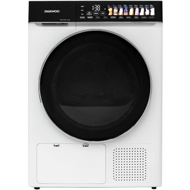 Daewoo Uscator de rufe Uscator rufe Daewoo DDR-HS9E | 9kg, Pompa caldura, Clasa E, Alb