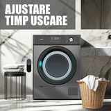 Uscator de Rufe Samus SWDP-817DS | 8kg, Pompa de Caldura, 16 Programe, Clasa E, Antracit
