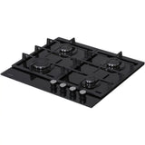 Nobeltek Plita pe gaz Plita pe gaz Nobeltek NHBG-6421BKF | 4 Arzatoare, Sticla Neagra, Gratare Fonta, Aprindere Buton