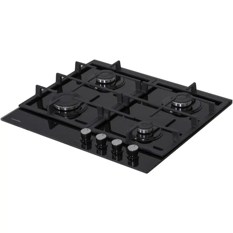Nobeltek Plita pe gaz Plita pe gaz Nobeltek NHBG-6421BKF | 4 Arzatoare, Sticla Neagra, Gratare Fonta, Aprindere Buton