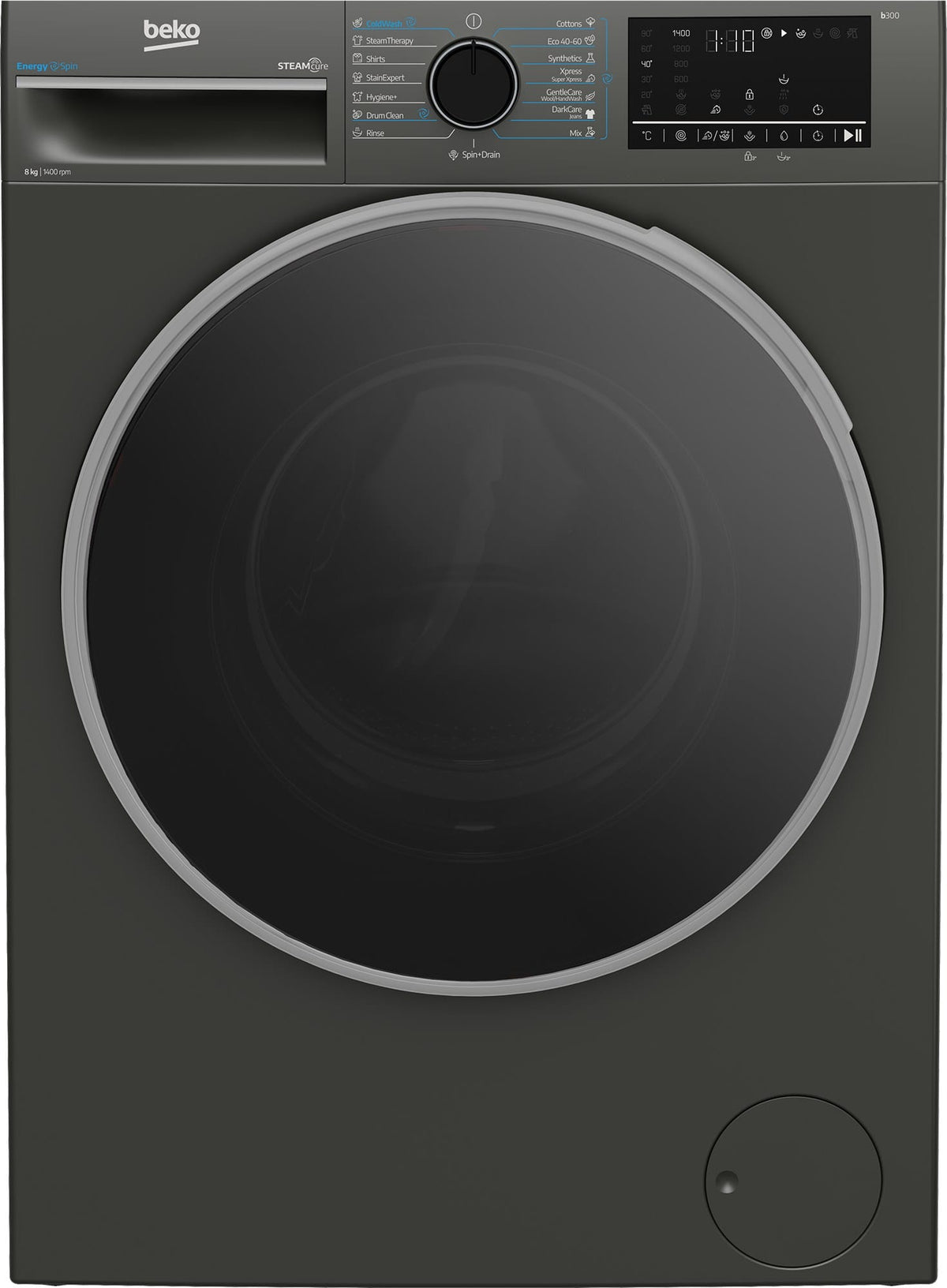 Beko Masina de spalat rufe Masina de spalat rufe Beko B3WFU48415MB2ES | 8kg, 1400RPM, Clasa A, EnergySpin