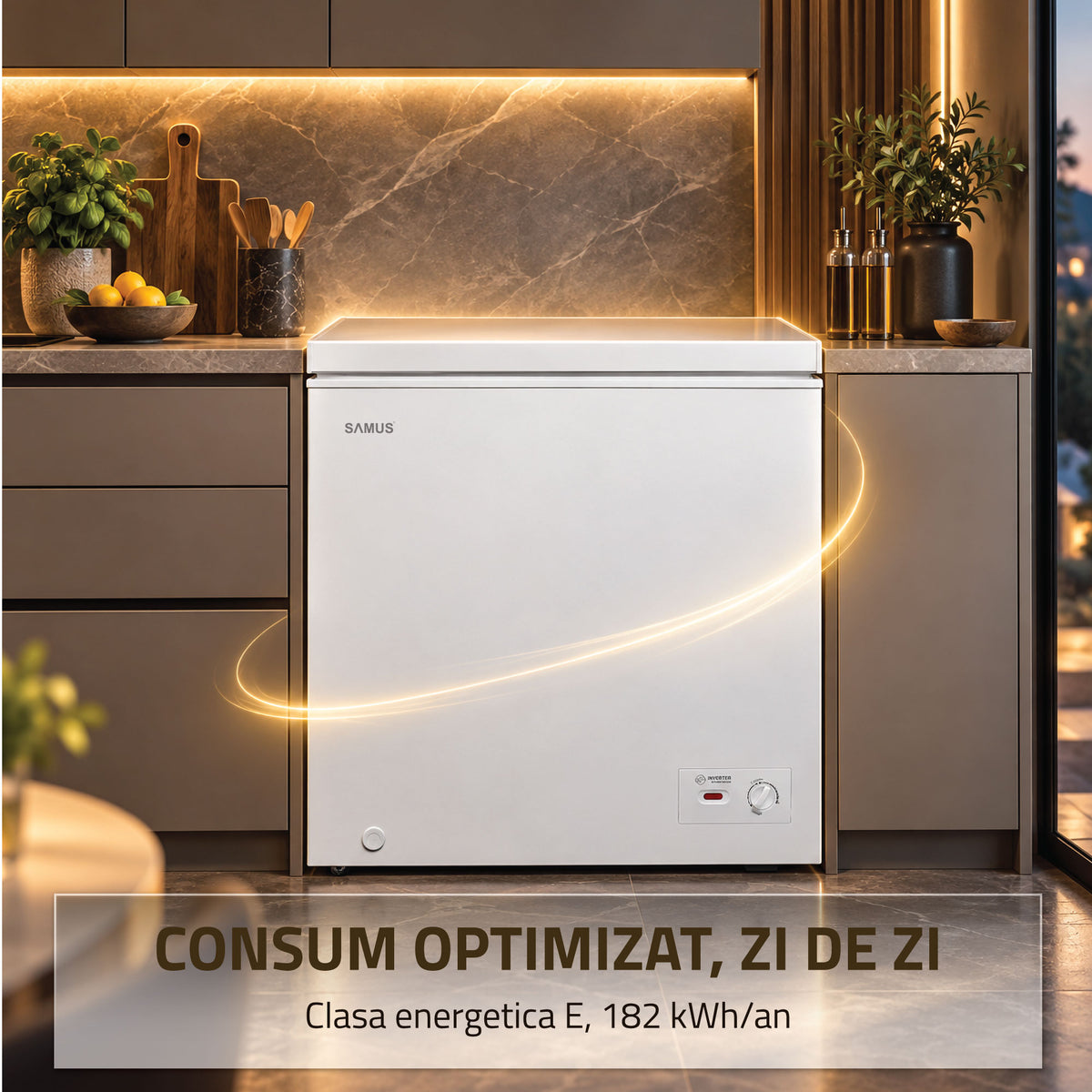 Lada Frigorifica Samus LS169IE | 142L, Clasa E, Alb, 70.5x55x85cm