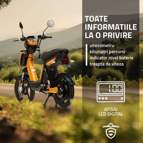 Trotineta Electrica Samus Chicago-18T800-48V26-Orange | 48V, 800W, 26Ah, Portocaliu
