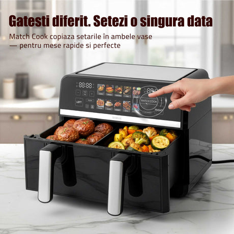Air Fryer Samus AF9BIG-S2500DW | 2500W, 9L, 10 Programe, Negru