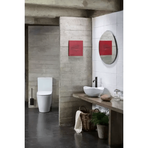Roca Baterie lavoar Roca, Gama Ona, monocomanda, marime XL, levier metalic, cartus ceramic, set evacuare push to open, titanium black, negru