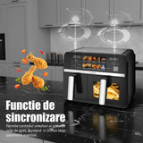 Air Fryer Samus AF9DUO-S2600DW | 2600W, 9L, Dual, 10 Programe, Negru