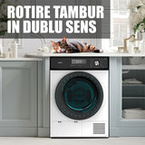 Uscator de Rufe Samus SWDP-816 | 8kg, Pompa de Caldura, 16 Programe, Clasa E, Alb