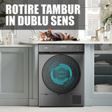 Uscator de Rufe Samus SWDP-919DS | 9kg, Pompa de Caldura, 18 Programe, Clasa E, Antracit