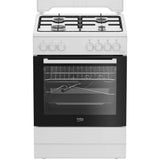 Beko Aragaz Aragaz Beko FBST62110DW | 4 Arzatoare, Grill Electric, Cuptor Electric, Rotisor, 60x60x85cm