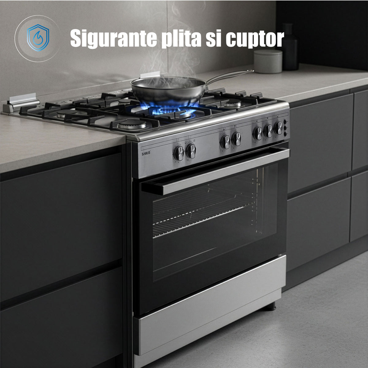[RESIGILAT] Aragaz Samus R-SM950AGRXS1 | Resigilat, 92L, Inox
