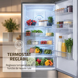 Combina Frigorifica Samus SCX401NFIDE | No Frost, 291L, Clasa E, Inox, 60x60x186cm