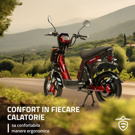 Trotineta Electrica Samus Chicago-18T800-48V26-Red | 48V, 800W, Autonomie 26km, Rosu