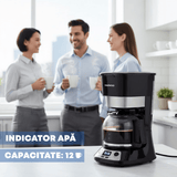 Daewoo SDA Cafetiera Cafetiera Daewoo DCM90BX | 900W, 1.5L, Display LCD, Timer, Negru/Inox