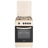NobeLTek Cooking Aragaz Nobeltek, 50x60, plita si cuptor pe gaz, siguranta plita si cuptor, echipat cu diuze GPL, diuze GN de schimb, capac tabla, bej