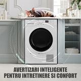 Uscator de Rufe Samus SGDP-1024 | 10kg, Pompa de Caldura, 16 Programe, Clasa D, Alb, 60x60x85cm