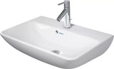 Duravit Lavoar Duravit, Wash basin 600mm ME by Starck compact, white, w.OF, w.TP, 1 TH, montare pe perete, cu preaplin, gaura pt baterie, alb