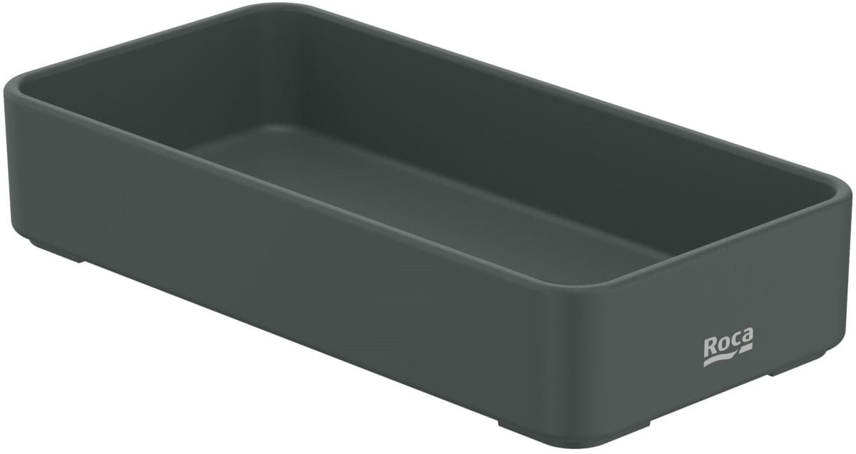 Roca Recipient accesorii Roca, Gama Onda, pe blat, 75x151x30, plastic, highland green, verde