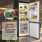 Combina Frigorifica Samus SCX401NFIDE | No Frost, 291L, Clasa E, Inox, 60x60x186cm