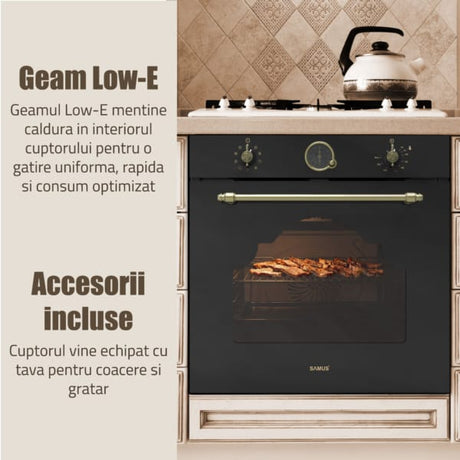 Samus Cuptor incorporabil Cuptor Incorporabil Samus SC630VTA9 | Negru, 59.5x56.8x59.5cm