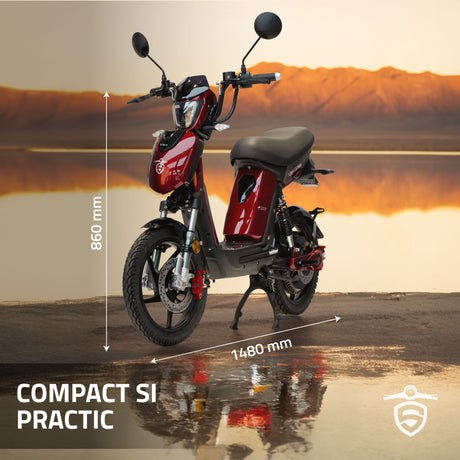 Trotineta Electrica Samus Chicago-18T800-48V26-Red | 48V, 800W, Autonomie 26km, Rosu