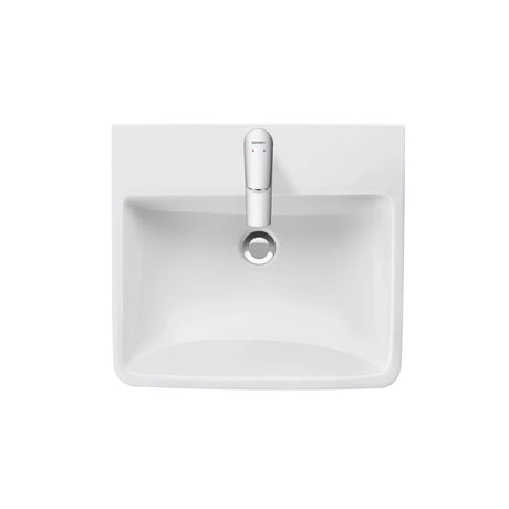 Duravit Lavoar Duravit, WB/FWB 550 mm Duravit No.1 white, w.OF,W.TP,1 TH,underneath glazed, montare pe perete, cu preaplin, gaura pt baterie, smalt pe interior, alb