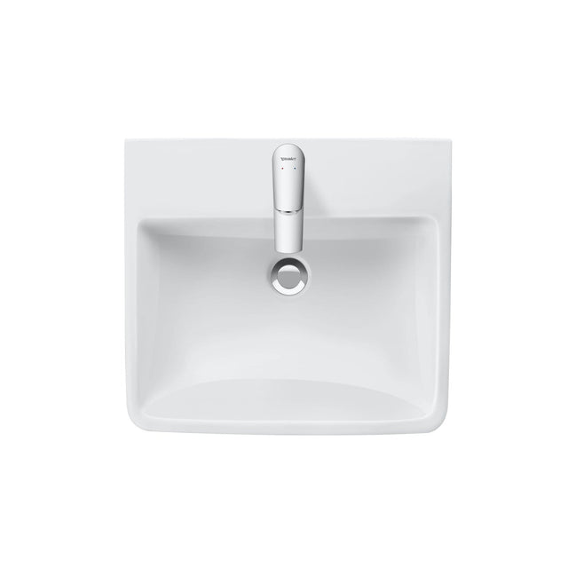 Duravit Lavoar Duravit, WB/FWB 550 mm Duravit No.1 white, w.OF,W.TP,1 TH,underneath glazed, montare pe perete, cu preaplin, gaura pt baterie, smalt pe interior, alb