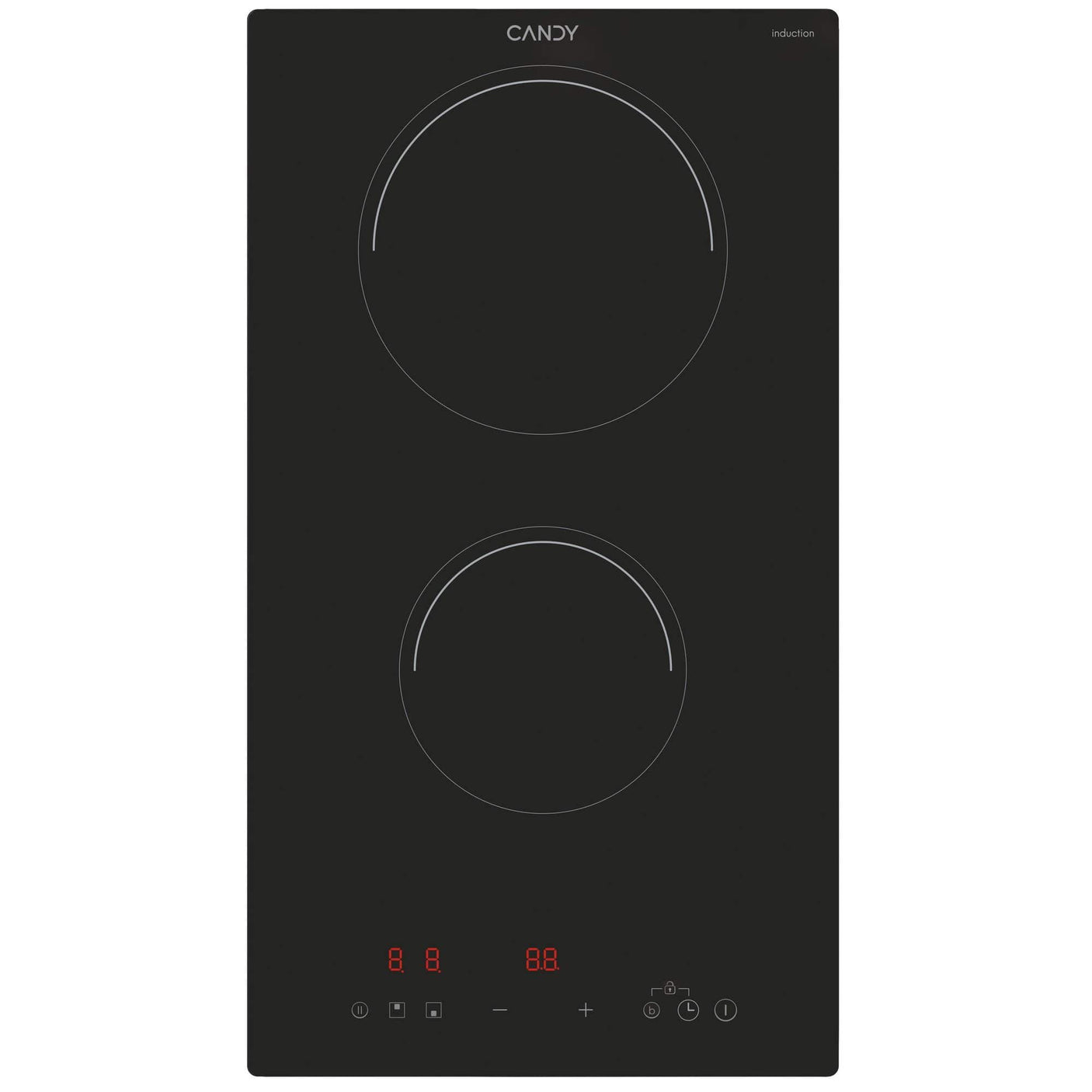 CANDY Plita incorporabila Candy, Inductie, 2 zone de gatit, Touch control, 30 cm, Neagra