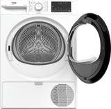 BEKO Uscator de rufe cu pompa de caldura Beko, 7 kg, Clasa C, 15 programe, motor ProSmartInverter, display, SteamCure, OptiSense, Alb