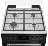 Beko Aragaz Aragaz Beko FBSM62530DXMS | 4 Arzatoare, Cuptor Electric 8 Functii, LED Display, Autocuratare Catalitica, 60x60x85cm