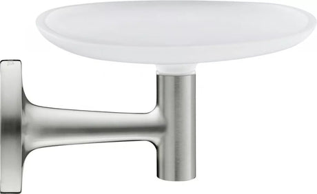 Duravit Savoniera Duravit, Soap shelf Starck T, incl. white frosted glass brushed stainless steel, montare pe perete, fixare ascunsa, metal/sticla, crom mat