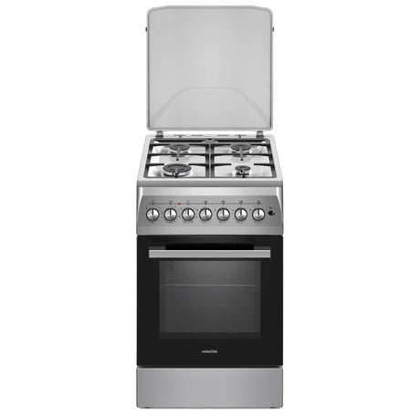 NobeLTek Cooking Aragaz Aragaz Nobeltek NLT 6604IX/FE1 | 60x60cm, Plita Gaz, Cuptor Electric, Ventilator, Inox, 60x60x85cm