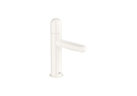 Roca Baterie lavoar Roca, Gama NU, monocomanda, marime S, levier metalic DOME, cartus ceramic, fara set de evacuare, glossy white, alb