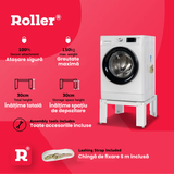 Piedestal Roller 00803 | Masina de Spalat/Uscator, 30 cm, 150 kg, Otel, Cu Raft