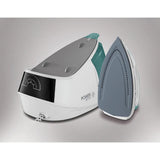 Morphy Richards Statie de calcat, Morphy Richards, Power steam Intellitemp, 2600W, 5 bar, 1.5l functie Intellitemp, Talpa Ceramica, 110g/min, 190g debit de abur continuu, Alb/Verde