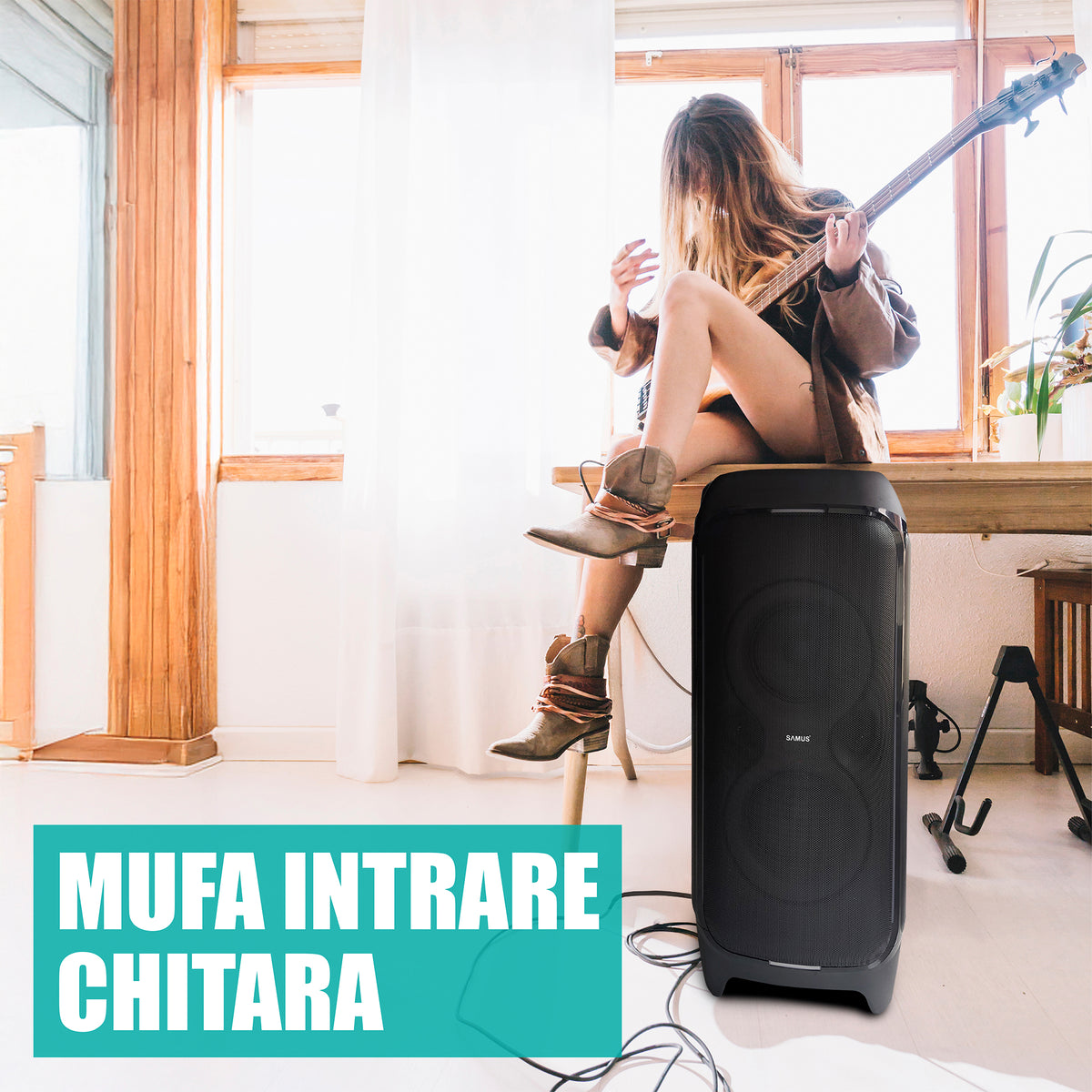 Boxa Portabila Samus PRIME SOUND 590 | 450W, Bluetooth, Negru