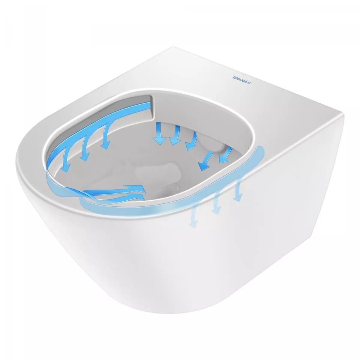 Duravit Vas wc Duravit, Toilet WM 540 mm D-Neo white, washdown, rimless, suspendat, evacuare orizontala, fara capac (0021610000 / 0021690000), alb