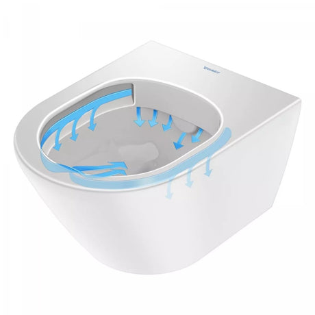 Duravit Vas wc Duravit, Toilet WM 540 mm D-Neo white, washdown, rimless, suspendat, evacuare orizontala, fara capac (0021610000 / 0021690000), alb