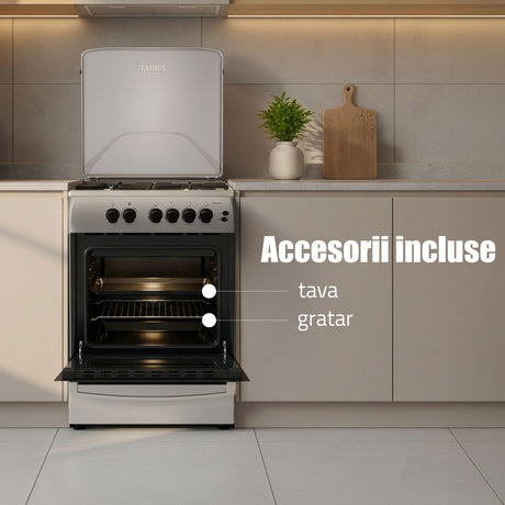 Aragaz SamusSM664XPGS1 | 70L, 60cm, Gri, 60x63.5x86cm