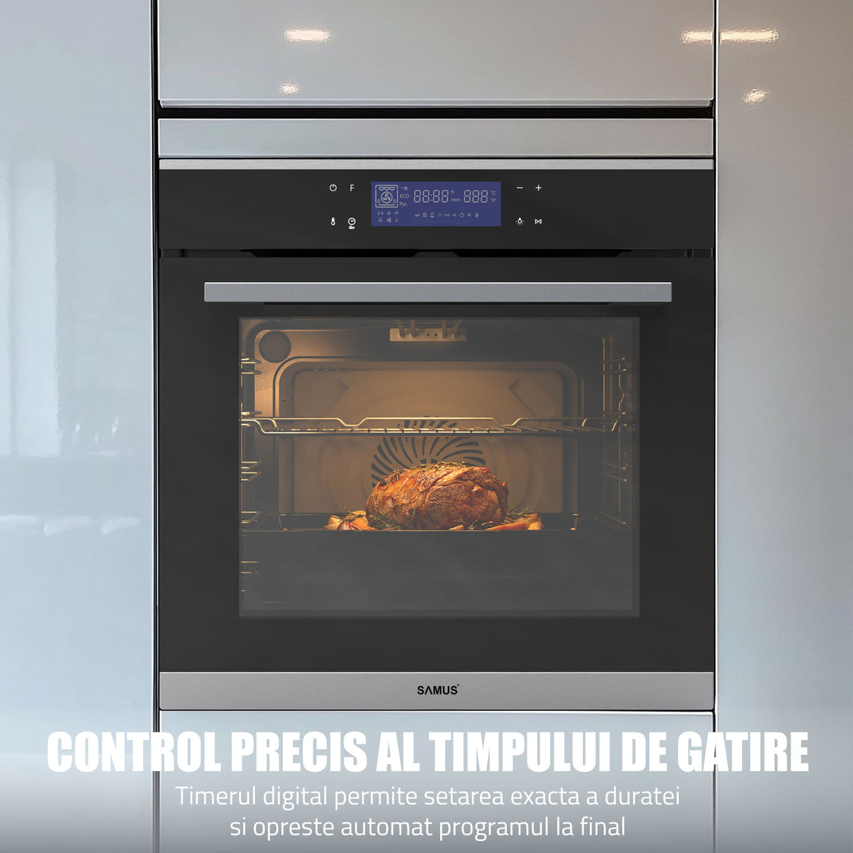 Cuptor Incorporabil Samus SC632GDT13 | 65L, Grill, Timer, Clasa A, 59.5x56.8x59.5cm