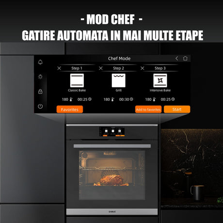 Samus Cuptor incorporabil Cuptor Incorporabil Samus SC634GDT15H | 74L, Electric, 17 Functii, Timer, 59.5x56.8x59.5cm