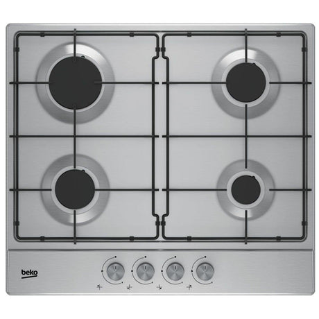 Beko Plita pe gaz Plita pe Gaz Beko HIAG64223SX | 60cm, 4 Arzatoare, Aprindere Integrata, Inox