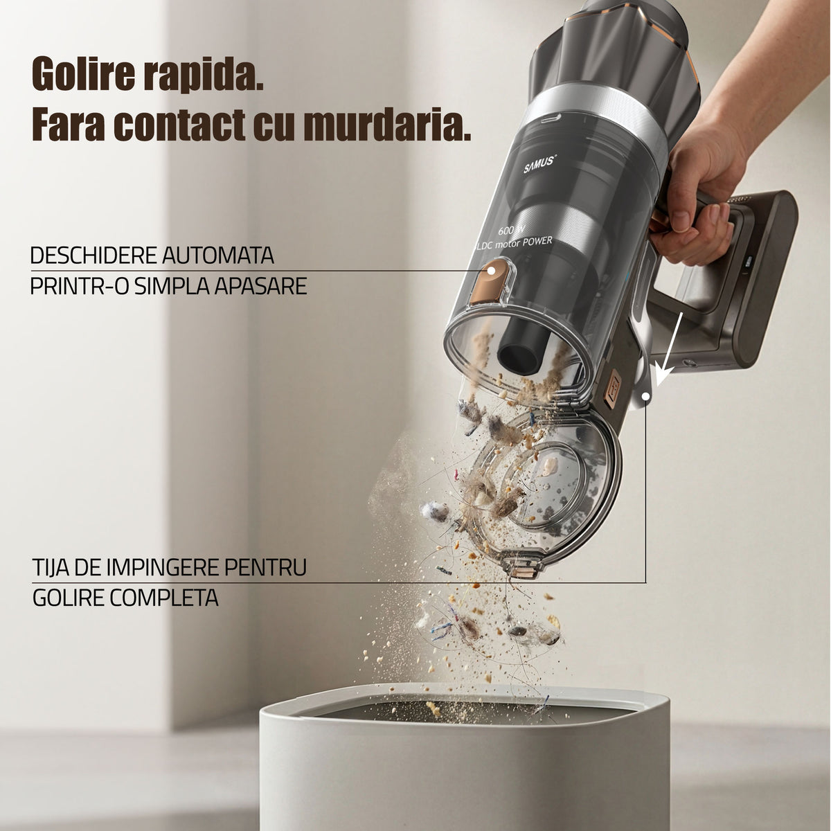 Aspirator Samus Cyclone Ultra Pro | Fara Fir, Tehnologie Ciclonica