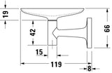 Duravit Sticla dispenser Savoniera Duravit Starck T 0099331000 | Montare Perete, Sticla Mata, Crom