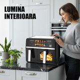 Air Fryer Samus AF9DUO-S2600DW | 2600W, 9L, Dual, 10 Programe, Negru